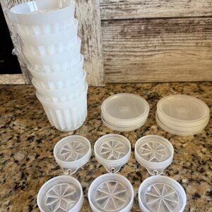 Vintage Set of 6 TUPPERWARE Mini JELLO MOLDS  - 1960's New